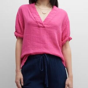 Universal Thread Pink Cuffed Sleeve Blouse